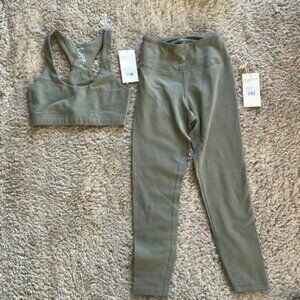 Mate the Label organic stretch leggings and sports bra set bundle NWT xs